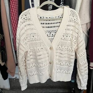 Like New Old Navy Cream Cardigan